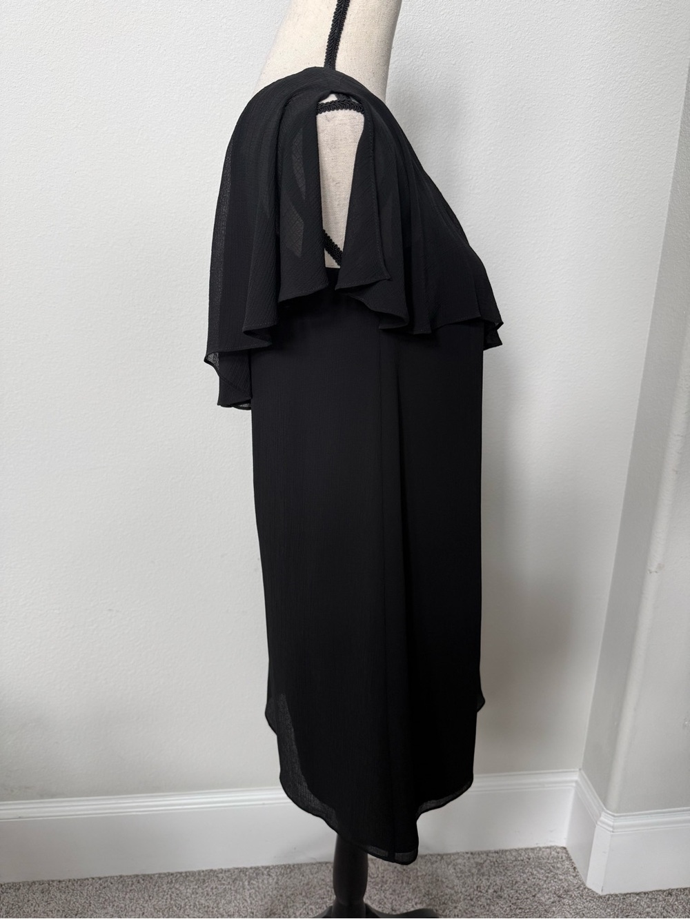 Cece One-Shoulder Black Ruffle Dress - Picture 6 of 11